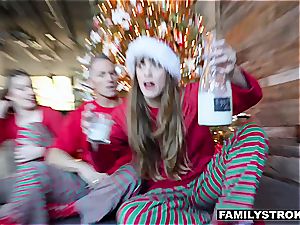 Niki Snow gets a pounding for Christmas from her parent